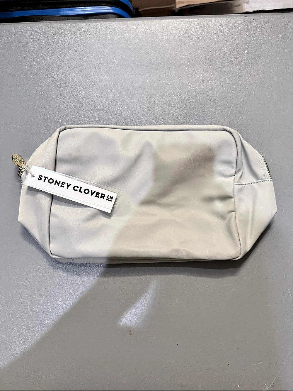 SCL Stoney Clover Lane Classic Large Nylon Pouch White NWT